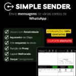 Simple Sender 1.8.8 – Disparador com Rotatividade e Aquecedor de Chips
